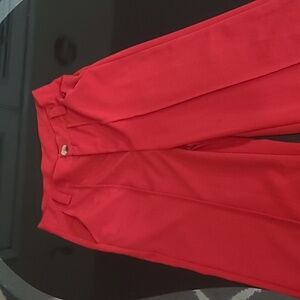 Red pants.